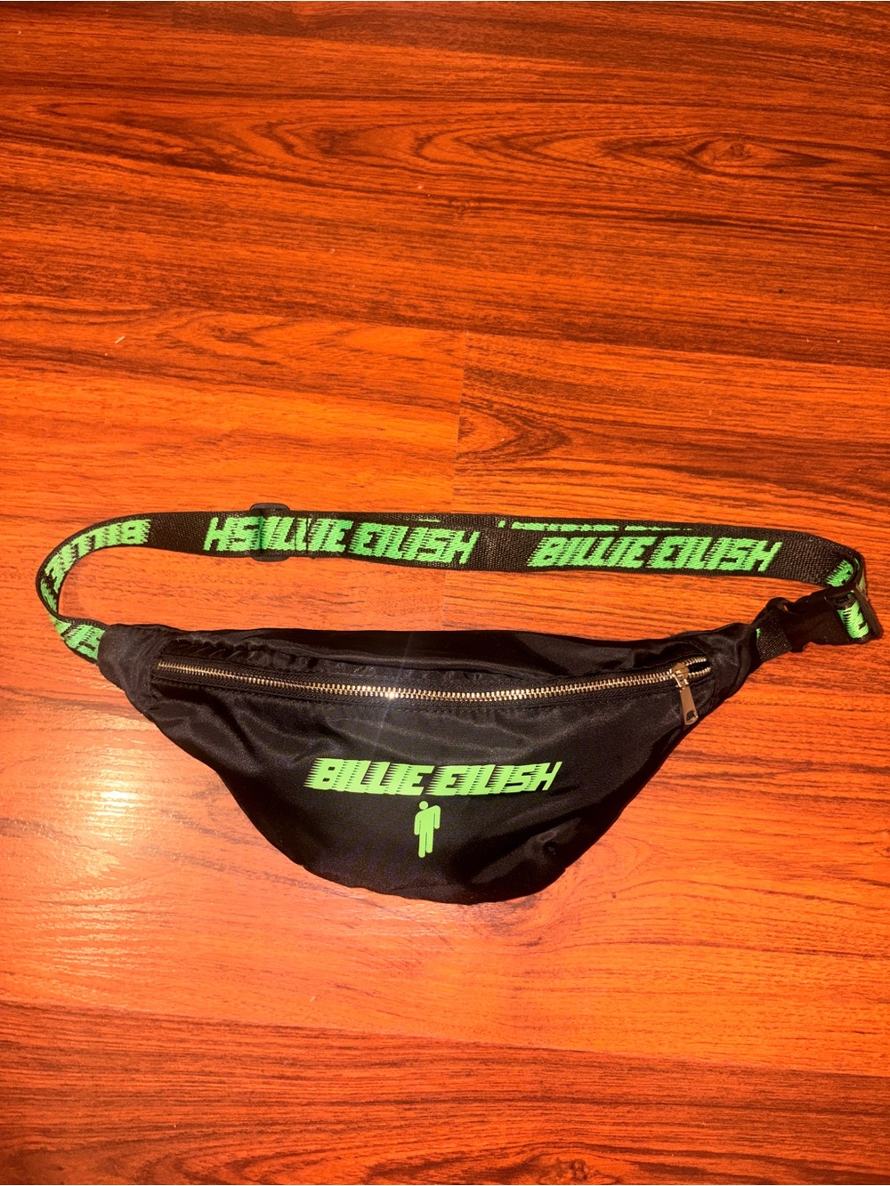 Billie Eilish Black and Neon Green Crossbody Fanny Pack